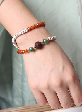 六字箴言款星月菩提算盘珠DIY手链厂家批发规格0.3×0.5男女念珠