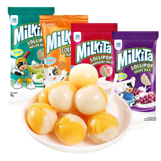 Indonesian imported Milkita Unicorn lollipop students Children's Day gift hard candy candy snacks