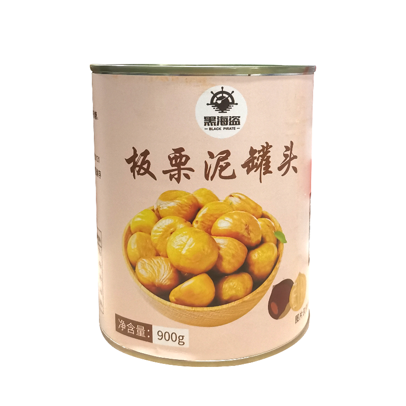黑海盗板栗泥900g栗子酱烘焙罐头 家宏其利食品水果罐头