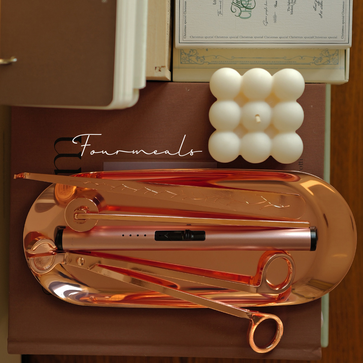 《浅玫瑰茶》点火器香薰蜡烛点火工具灭烛器灭烛罩烛芯剪灭烛钩,淘宝优惠券,粉丝福利购,淘宝优惠卷