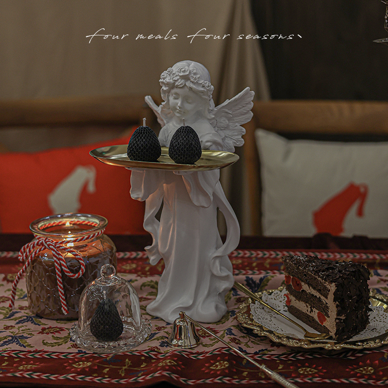 《天使&恶魔果实》黑草莓蜡烛摆件礼物烛台fourmealsfourseasons - 图1