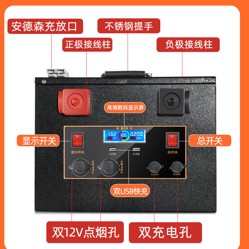 新款宁德时代磷酸铁锂电池12v24伏货房车用大容量户外电源锂电瓶 - 图1