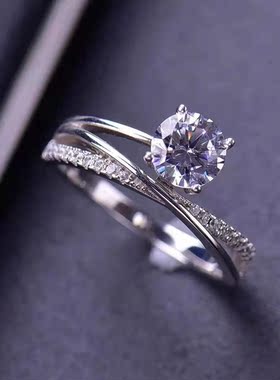 流星钻戒纯银轻奢设计小众戒指女