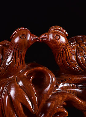 花梨木葫芦家居客厅装饰品木雕葫芦摆件红木雕刻葫芦实木五福临门