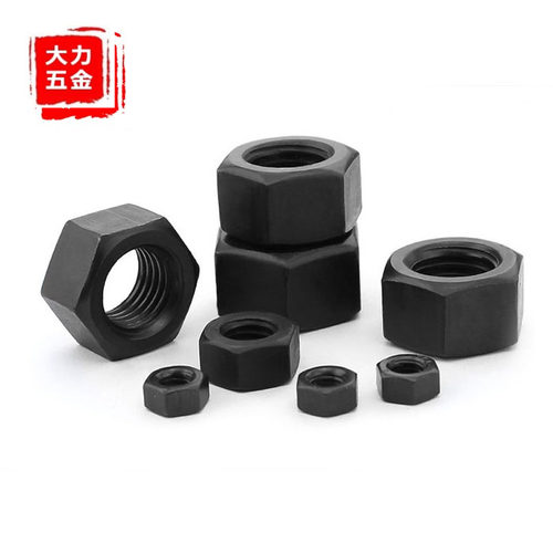 8.8级黑色细牙六角螺母幼牙螺丝帽M8M10M12M14M16M20M30*1*1.5x2 - 图0