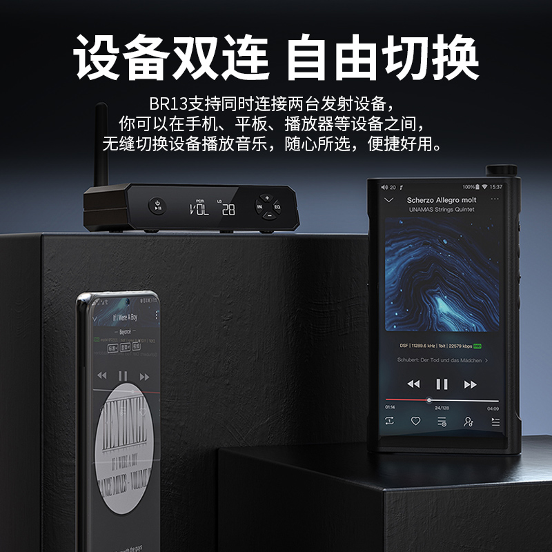 FiiO/飞傲 BR13台式高清蓝牙音频接收器ldac蓝牙适配器ES9018解码 - 图2