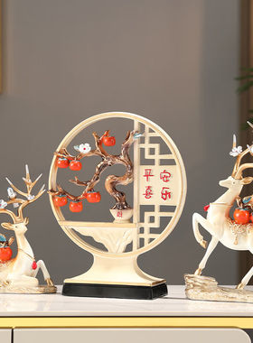 INSAHO平安喜乐福鹿摆件客厅工艺品玄关酒柜办公装饰新年乔迁之喜