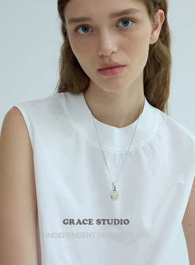 G/S简约高级感天然石几何项链