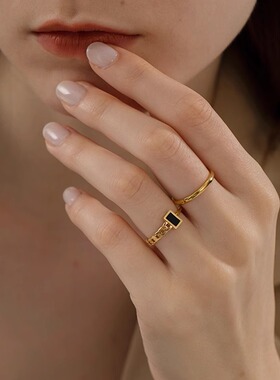 g/s缪斯女神小众不对称戒指链条