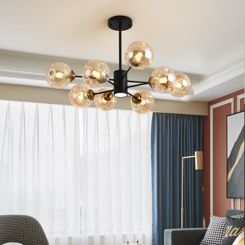 水滴创意网红玻璃魔豆轻奢北欧灯客厅吊灯现代简约大气餐厅卧室灯,淘宝优惠券,粉丝福利购,淘宝优惠卷