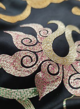 凤凰仙草京绣盘金绣手工刺绣画芯礼品diy衣服包改造布多款入