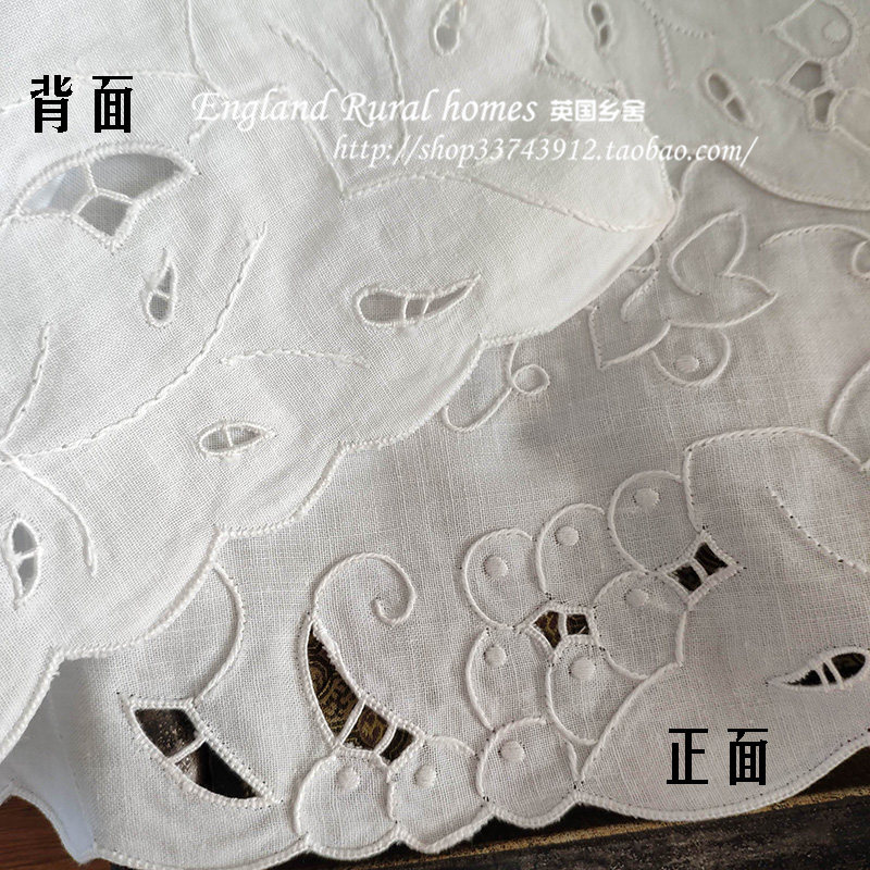 纯棉手绣桌旗盘垫 精致简单外贸库存盖巾垫巾,淘宝优惠券,粉丝福利购,淘宝优惠卷