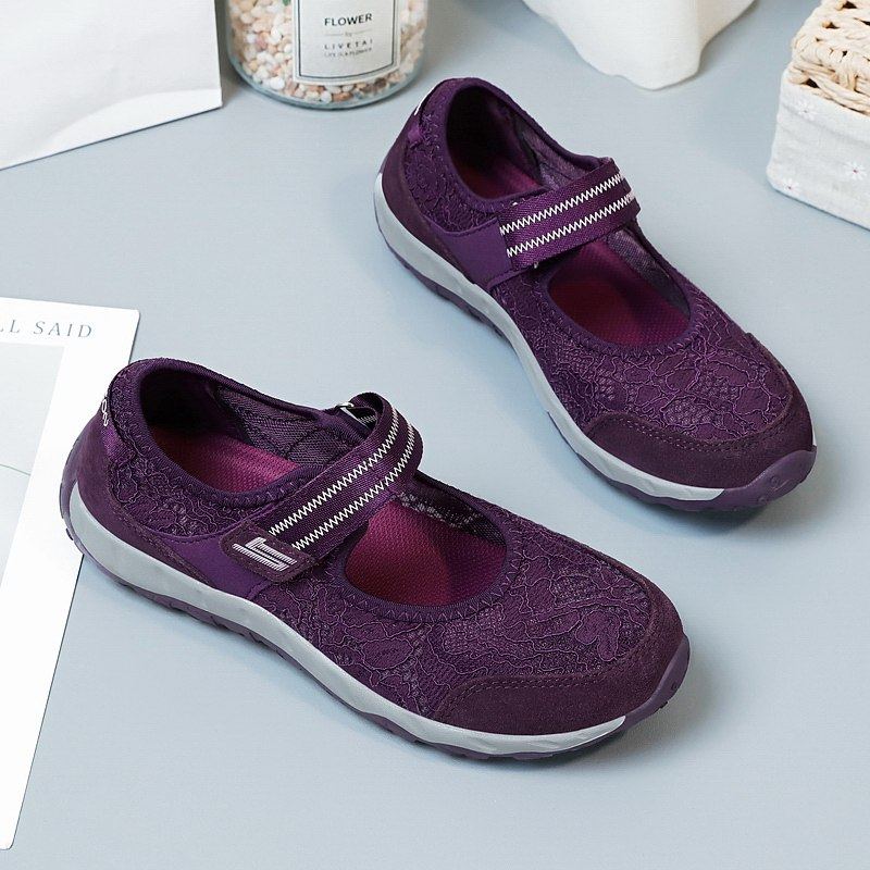 品牌老人鞋女夏季防滑透气网面妈妈洞洞凉鞋方口中老年软底健步鞋,淘宝优惠券,粉丝福利购,淘宝优惠卷