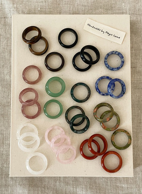 天然水晶石头戒指女ins博主同款小众个性简约百搭气质指环戒子