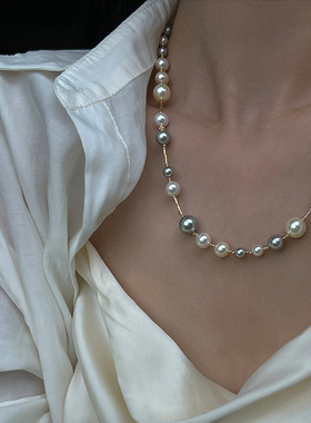 一款多带珍珠项链女优雅