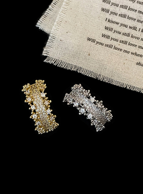 细闪满天星锆石开口戒指女轻奢高级感精致独特时尚百搭指环戒子