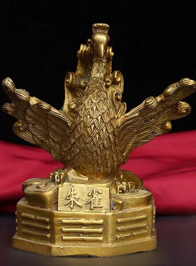 黄铜四方位摆件 铜青龙白虎玄武朱雀 家居办公桌面装饰礼品工艺品