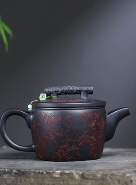 宜兴紫砂壶原矿石黄匠心手工制作大汉瓦大圣归来功夫茶具礼盒包装