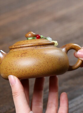 分销一件宜兴紫砂柴烧龙骨金砂匠心手工制作寒江精品功夫茶具