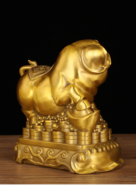 铜十二生肖摆件全套黄铜鼠牛虎兔龙蛇马羊猴鸡狗猪家居装饰工艺品