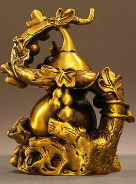 福运到葫芦福禄摆件工艺品家居客厅办公室桌面装饰品店铺开业送礼