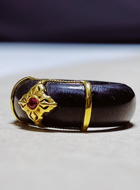 承李李原创设计风有机宝石戒指