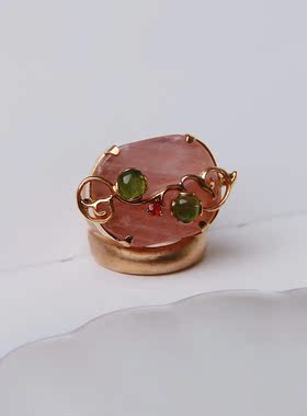 承李李原创设计天然粉晶碧玺