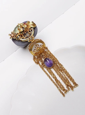 承李李葡萄石紫水晶纯银女