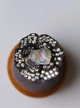 承李李原创设计天然蛋白石纯银