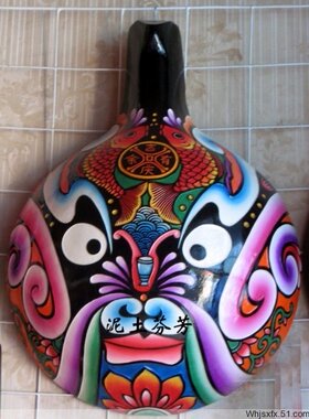 纯手工*陕西社火脸谱挂件*漆器雕刻马勺脸谱*送礼精品**个性装饰
