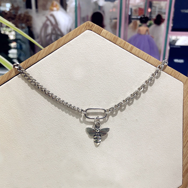 九里银城s925银韩版潮牌女锁骨链 九里银城项链