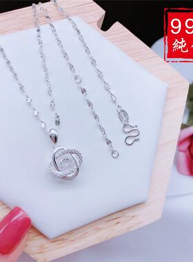 足银999o字链女2025新款锁骨链