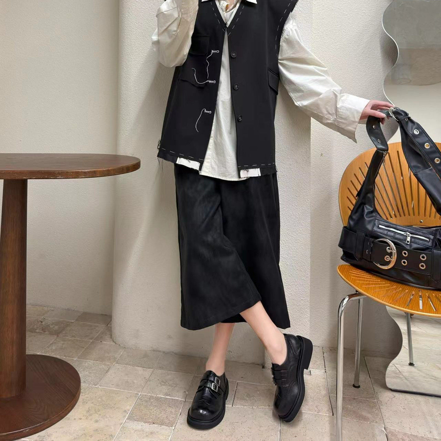 粗跟单鞋女2026年春季新款英伦风时尚真皮布洛克乐福鞋百搭小皮鞋,淘宝优惠券,粉丝福利购,淘宝优惠卷