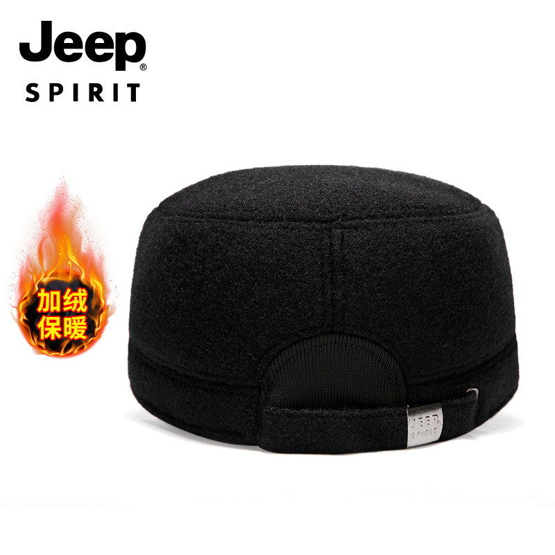 jeep加绒护耳帽子男加厚鸭舌帽子 吉普州德帽子