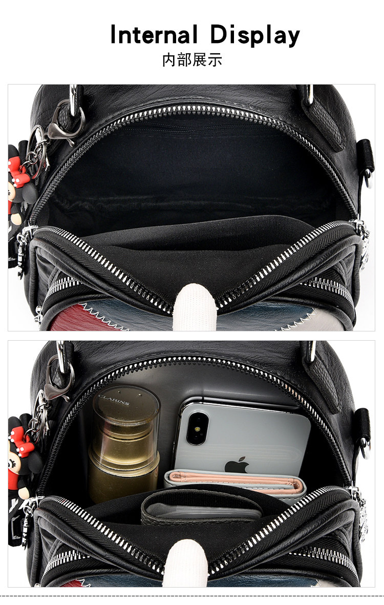 2020新款双肩背包软皮单肩斜挎包 娴妃女士包袋