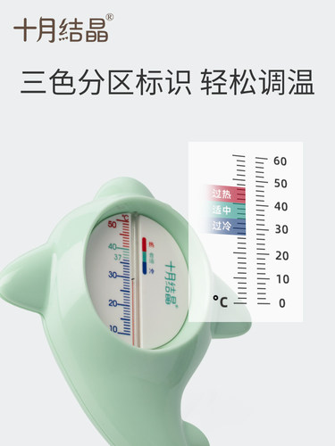 十月结晶婴儿水温计 宝宝洗澡测水温表卡家用儿童精准洗澡温度计 - 图2