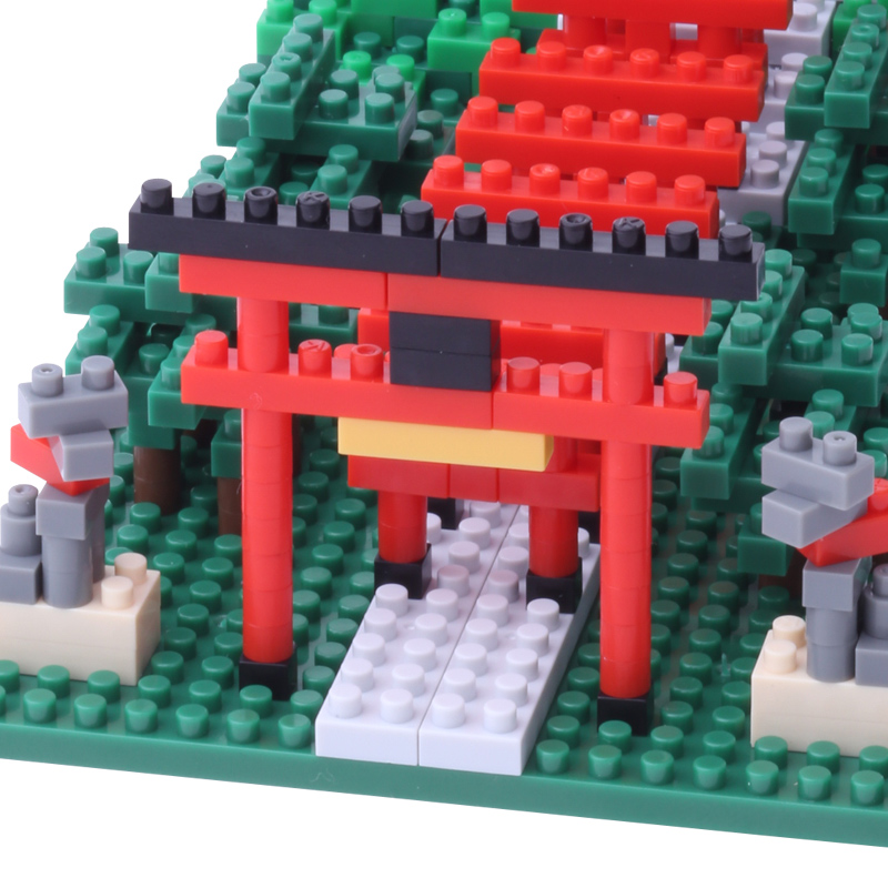 nanoblock日本小颗粒积木微颗粒世界名胜稻荷神社建筑拼装玩具-图2