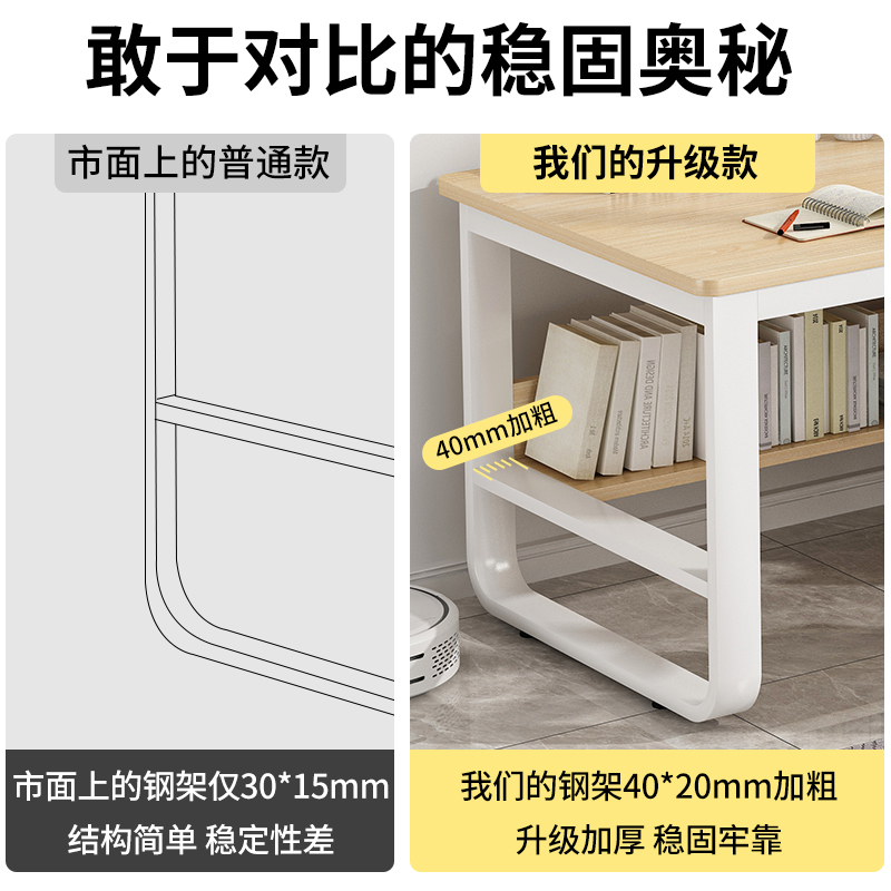 电脑桌台式家用办公桌现代简约带抽屉书桌桌椅组合卧室学生学习桌