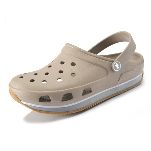 Летние нескользящие тапочки в стиле Crocs на платформе, пляжные босоножки, коллекция 2025 года, для влюбленных, большой размер