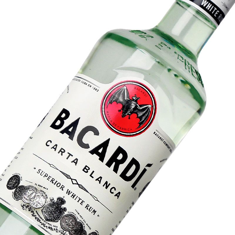 百加得白朗姆酒500ml Bacardi 莫吉托mojito基酒调酒烘焙鸡尾酒 - 图0