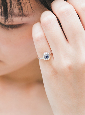 欧美眼睛泰银迷你朋克风戒指
