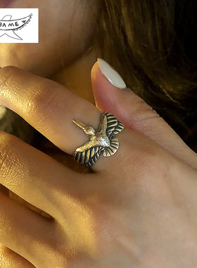 银饰开口复古戒指