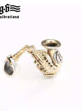 萨克斯吊坠欧美复古男士银项链