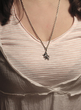 纯银狮子座项链复古吊坠