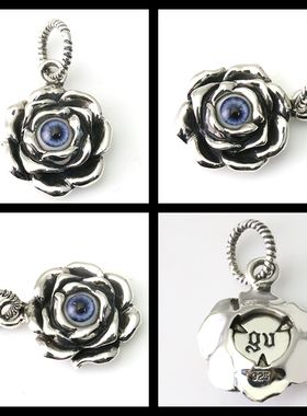 Good Vibrations潮品925纯银荷花吊坠眼瞳眼球眼珠项链挂坠女款潮