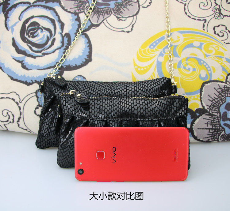 女式手工真皮瓜子纹牛皮女包手机零钱包斜挎安然纯皮手拿包手拎包,淘宝优惠券,粉丝福利购,淘宝优惠卷