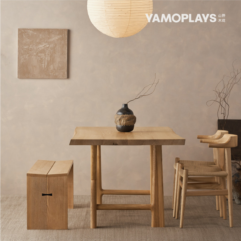 山野木戏｜枝桠桌——原木风格白蜡木餐桌家用饭茶桌书桌办公桌 - 图3