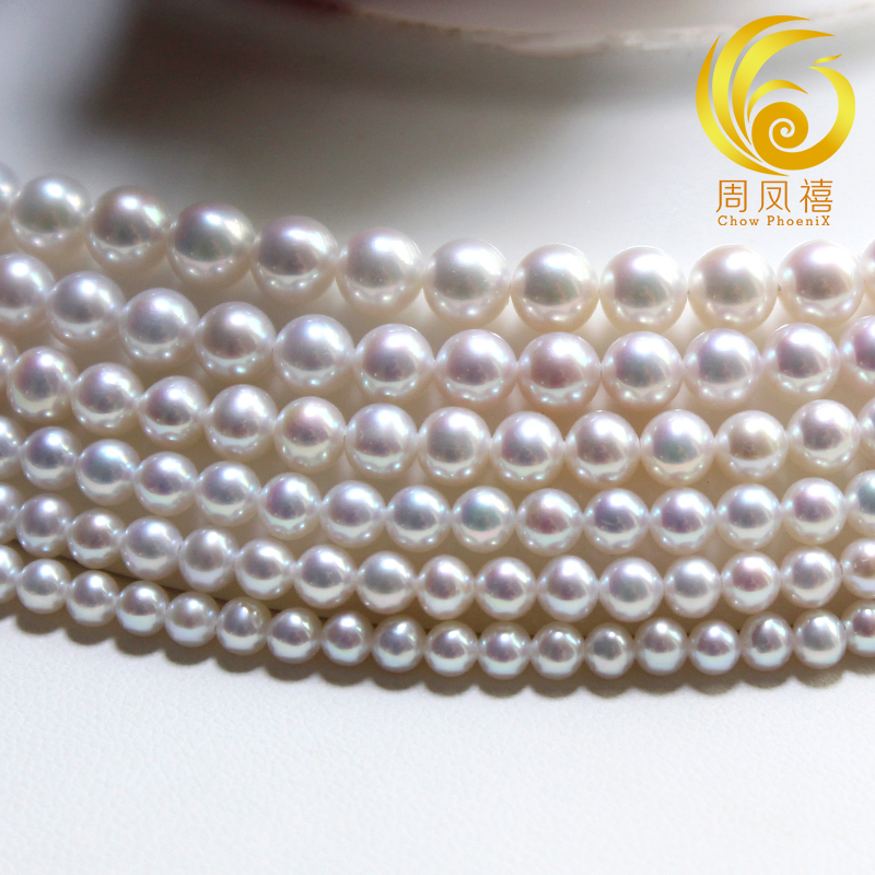 天然极光淡水珍珠项链18K黄金迷你Baby珠小米珠极强光锁骨叠戴 - 图1