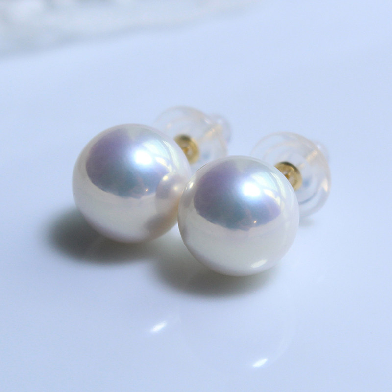 天然淡水珍珠耳钉耳环爱迪生规格12MM大珠18K黄金材质正圆气质,淘宝优惠券,粉丝福利购,淘宝优惠卷
