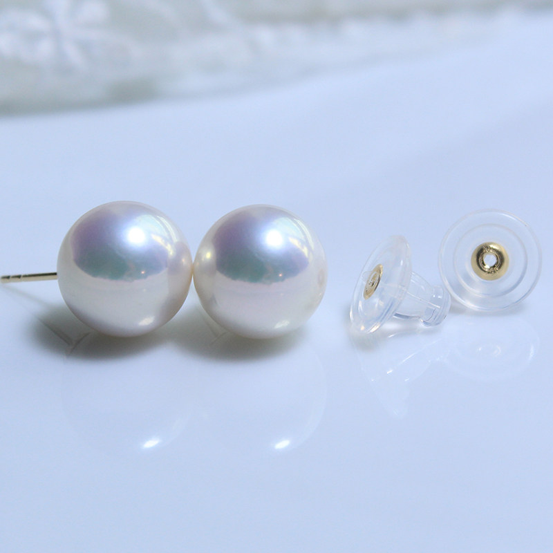 天然淡水珍珠耳钉耳环爱迪生规格12MM大珠18K黄金材质正圆气质,淘宝优惠券,粉丝福利购,淘宝优惠卷